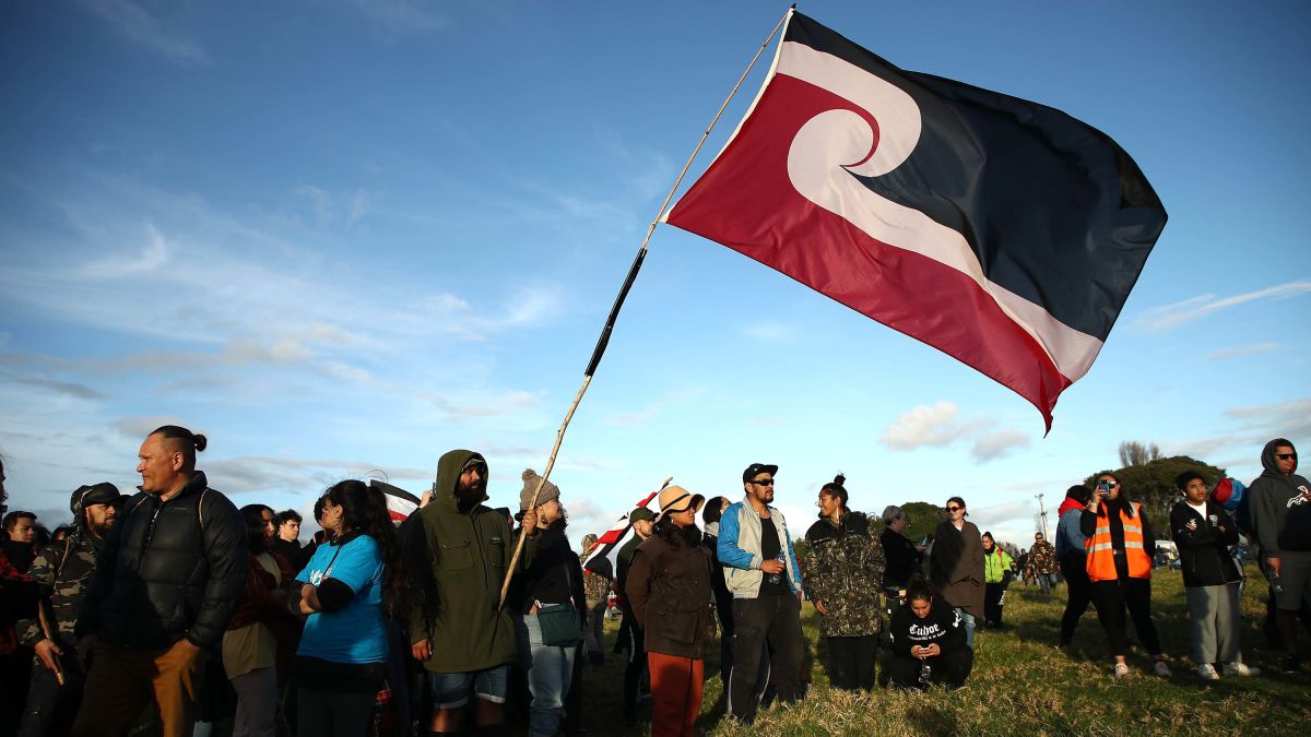 Image showing Maori protesting for their land.